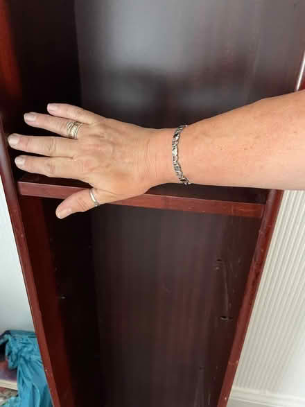 Photo of free Tall dark wood book shelf (NE28 Wallsend) #2