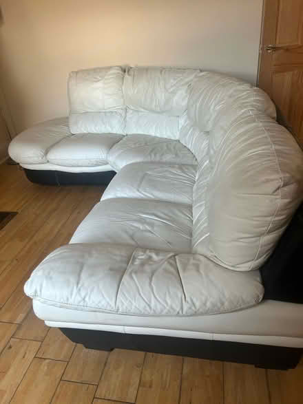 Photo of free Faux leather cream sofa (Oldfield park) #2