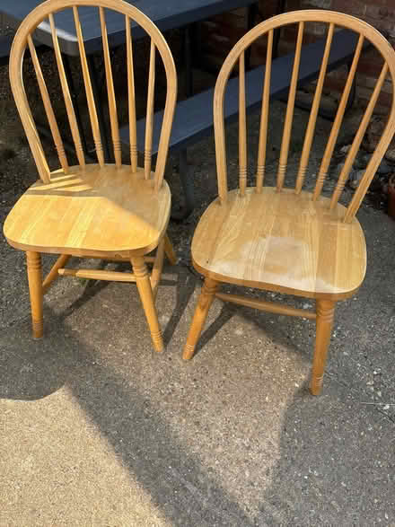 Photo of free 2 pine dining chair (HP5 Chesham) #1