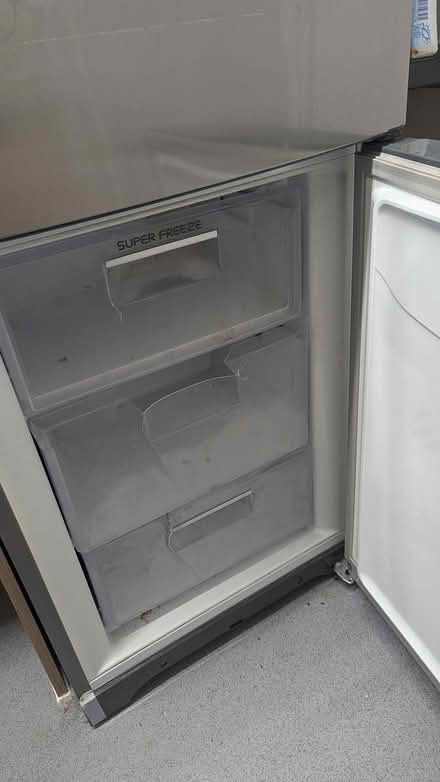 Photo of free Working Hotpoint fridge silver (Poplar) #3