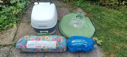 Photo of free Camping loo, tents and sleeping bag (CT4) #1