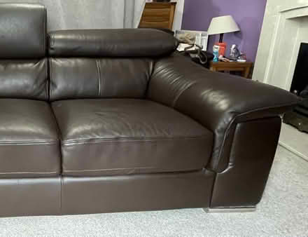 Photo of free Two leather sofas (Cosham PO6) #2