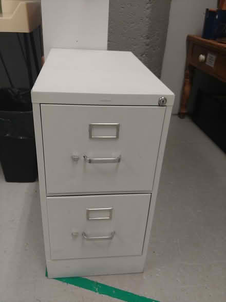 Photo of free 2-drawer metal filing cabinet (East Somerville) #1