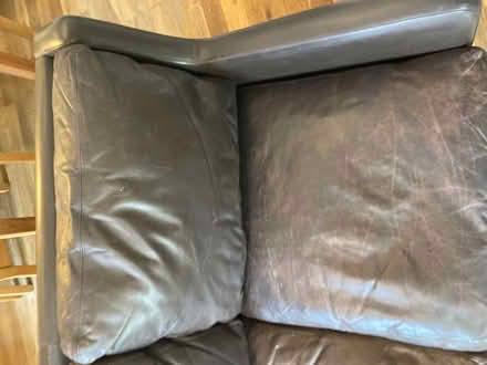 Photo of free Mid century brown leather sofa (Oxford OX2) #2