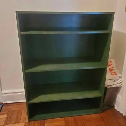 Photo of free Green wooden shelves or bookcase (Upper West Side near Zabar's) #2