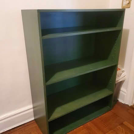 Photo of free Green wooden shelves or bookcase (Upper West Side near Zabar's) #1
