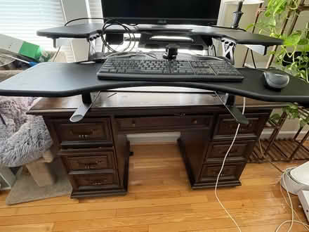 Photo of free Desk + VariDesk (for standing desk) (Columbia Heights) #3