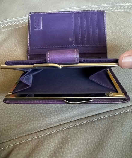 Photo of free Purple leather wallet (Saratoga) #3