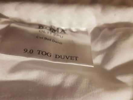 Photo of free 2 x duvets for cot bed toddler 4.5 & 9 tog (Benwell NE15) #1