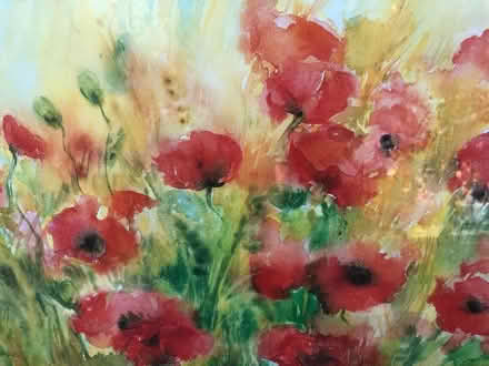 Photo of free Poppy picture in gold wooden frame (SG4 Hitchin) #2