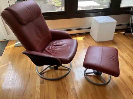 Photo of free Recliner chair and footstool (Porter Square, Cambridge) #1