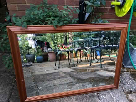 Photo of free Larger mirror in wooden frame (SG4 Hitchin) #1