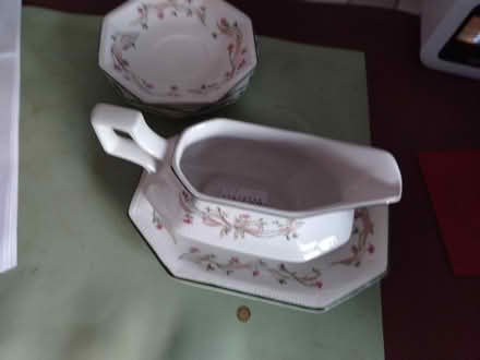 Photo of free China gravy boat, and saucers (GL51 4UR) #2