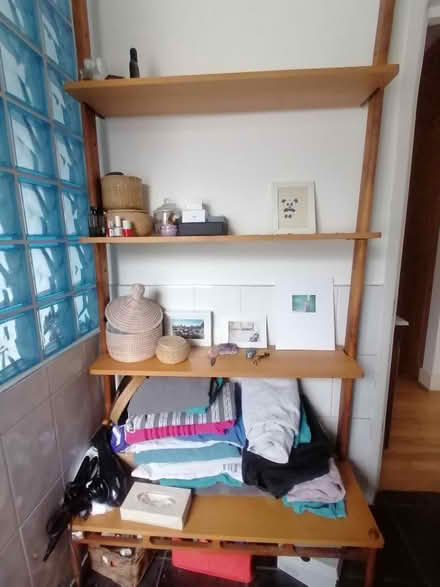 Photo of free Tall wood shelves (Belsize Park) #1
