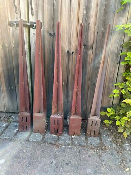 Photo of free 6 ( one more than in photo) fence post holders (Three Fields Farm HP3) #1