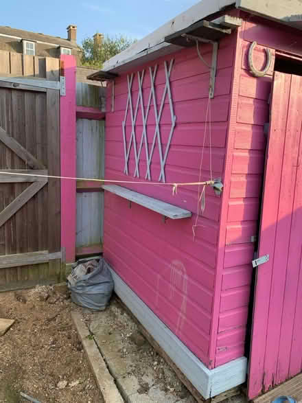 Photo of free Shed 15 Yh old with shelves (Worcester Park KT4) #2