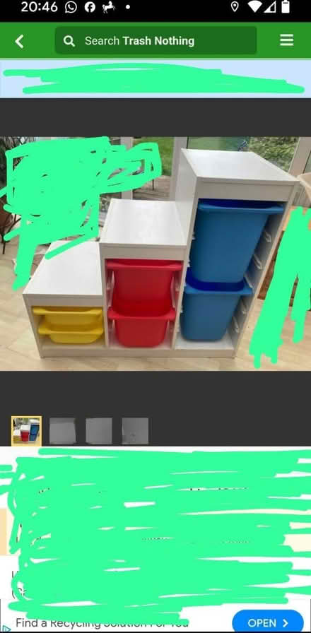 Photo of free IKEA kids trofast storage (RM13 Rainham Essex) #1