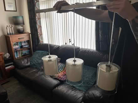 Photo of free 3 pendant light fitting (Street BA16) #1