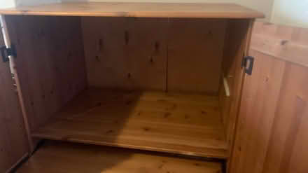 Photo of free Pine computer cabinet unit (Chatham) #4