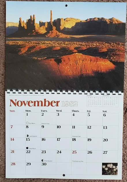 Photo of free Arizona Highways 1982 calendar (DeAnza Blvd - Stvns Crk & 280) #3