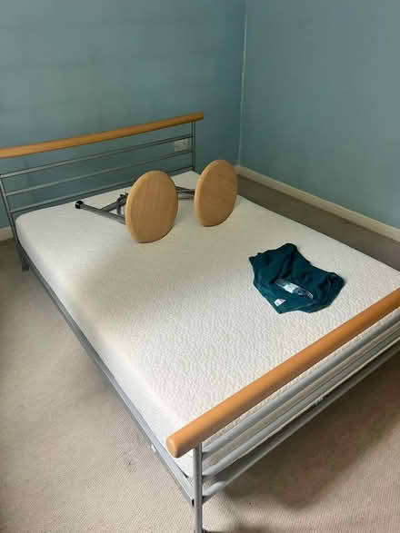Photo of free Metal Frame Double Bed & Mattress (Blackwater, GU17) #3