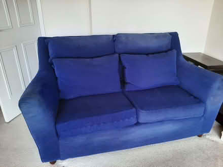Photo of free 2 x 2 seater settee - blue fabric Allesley (Allesley Park CV5) #2