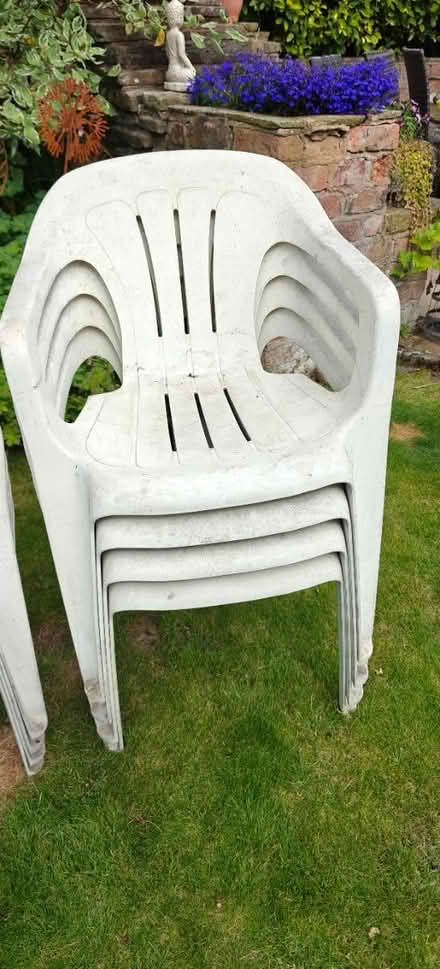 Photo of free Plastic patio chairs (Stockton Heath, WA4) #2