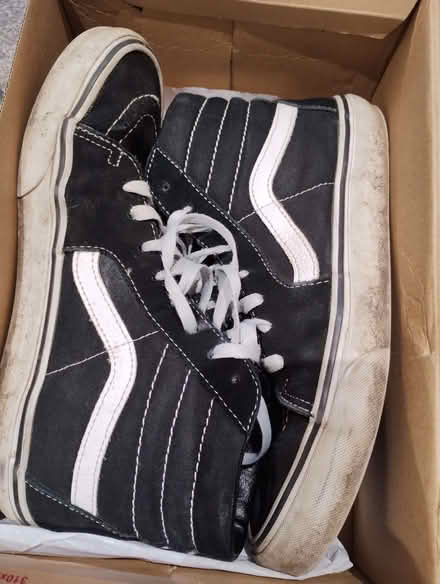 Photo of free Vans sk8-hi black and white canvas shoes, size 7 (Florence Park OX4) #1