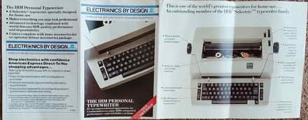 Photo of free IBM electric typewriter brochure (DeAnza Blvd - Stvns Crk & 280) #3