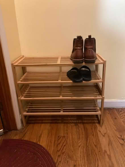Photo of free 2 Bamboo shoe racks (Bed Stuy (Brooklyn)) #1