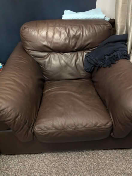 Photo of free Two big leather chairs (Rugby CV23) #1