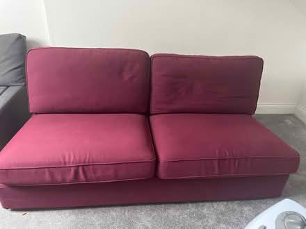 Photo of free IKEA Kivik modular sofa burgundy (WD19 Oxhey) #3