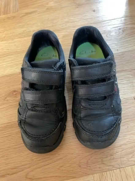 Photo of free Clarks boys black school shoes size 10 (Kingston Vale SW15) #1