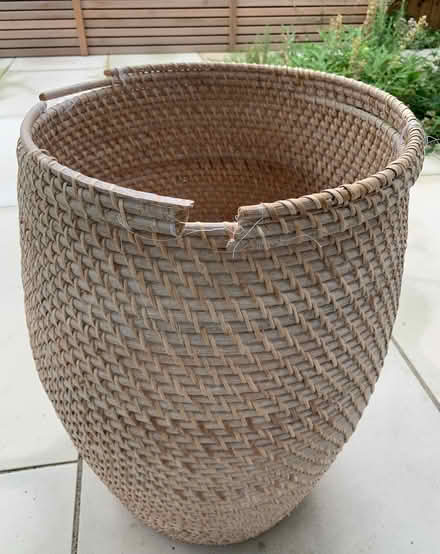 Photo of free John Lewis Rattan Laundry basket (Mitcham's Corner CB4) #3