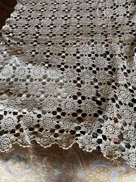 Photo of free 3 antique crocheted tablecloths (North Berkeley hills) #2