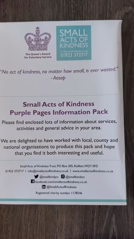 Photo of free Act of kindness pack (St Albans Jersey Farm AL4) #1