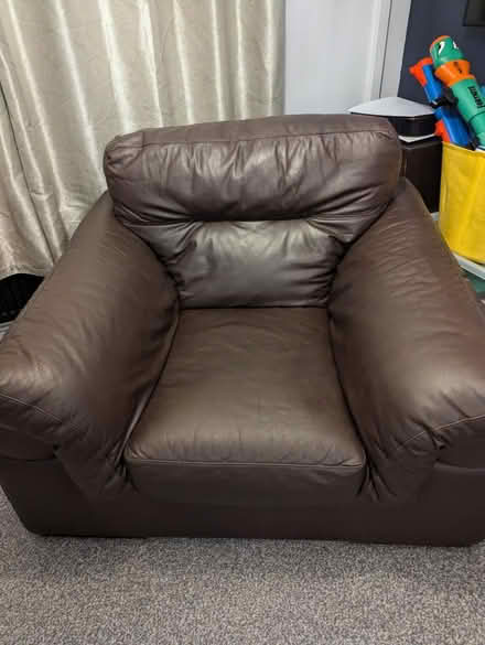 Photo of free Two big leather chairs (Rugby CV23) #2