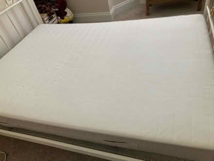 Photo of free Double metal frame bed and matress (Millfield) #4