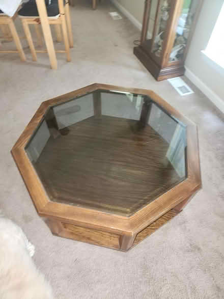 Photo of free glass coffee table (Near Roselle & Schaumburg Rd.) #1