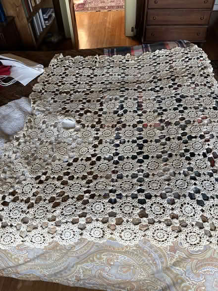 Photo of free 3 antique crocheted tablecloths (North Berkeley hills) #3