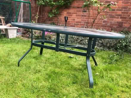 Photo of free LARGE Oval Garden Table, 6 seater, aluminium & glass (Copsewood CV3) #3