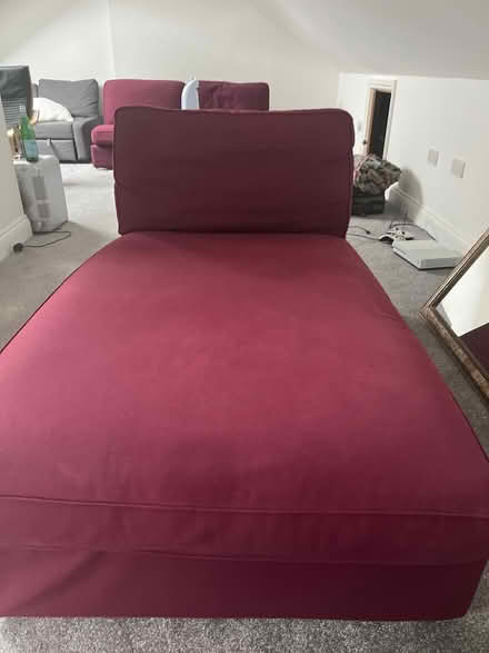 Photo of free IKEA Kivik modular sofa burgundy (WD19 Oxhey) #1