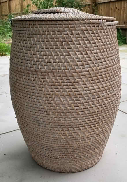 Photo of free John Lewis Rattan Laundry basket (Mitcham's Corner CB4) #1