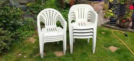 Photo of free Plastic patio chairs (Stockton Heath, WA4) #1