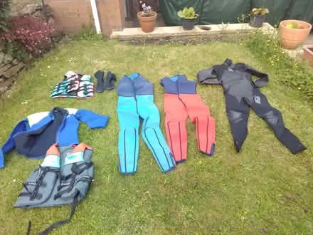 Photo of free Assorted buoyancy aids,wetsuits and boots. (Burncross S35) #1