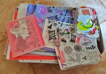 Photo of free Card-making papers, stamps etc (Milton Keynes Village MK10) #1