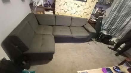 Photo of free Grey L-shaped sofa bed (Reddish SK5) #1