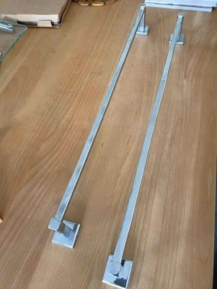 Photo of free 2 Square section Chrome towel rails (West Oxfordshire OX28) #1