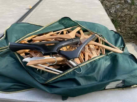 Photo of free A gazillion wooden hangers (Coulsdon, CR5) #1