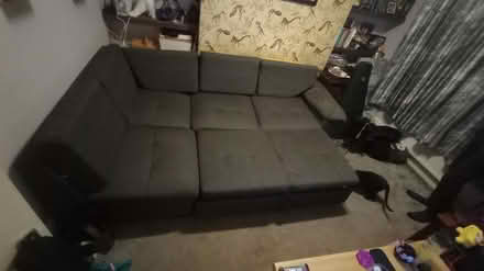 Photo of free Grey L-shaped sofa bed (Reddish SK5) #2